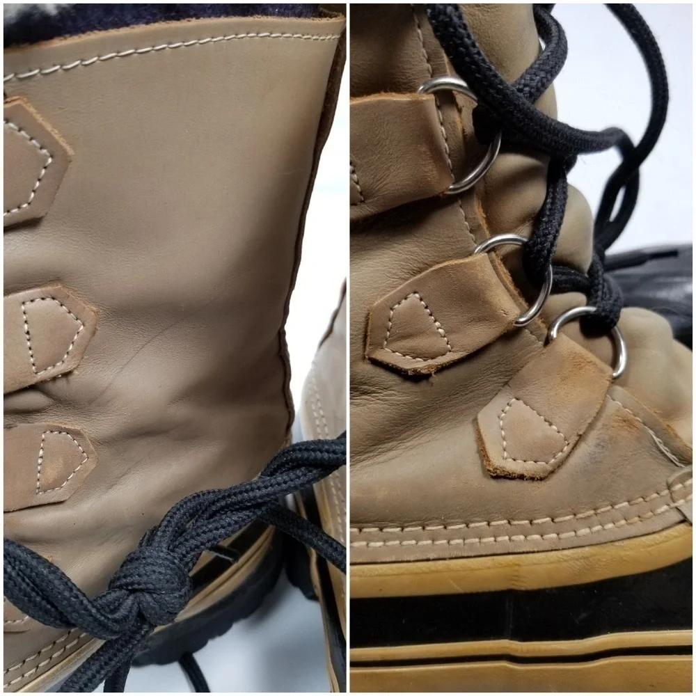 Sorel Caribou Boots Sz 4 Sherpa Lined Tan Women's Winter